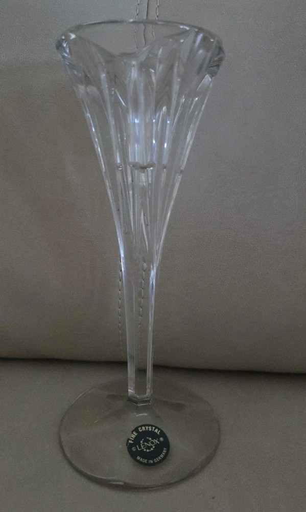 Vintage Lenox Crystal Scalloped Candle Vase Germany Made