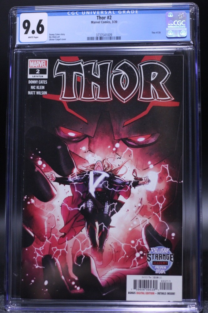 Thor (2020) #2 1st Print Olivier Coipel Cover A CGC 9.6 White Pages Donny Cates