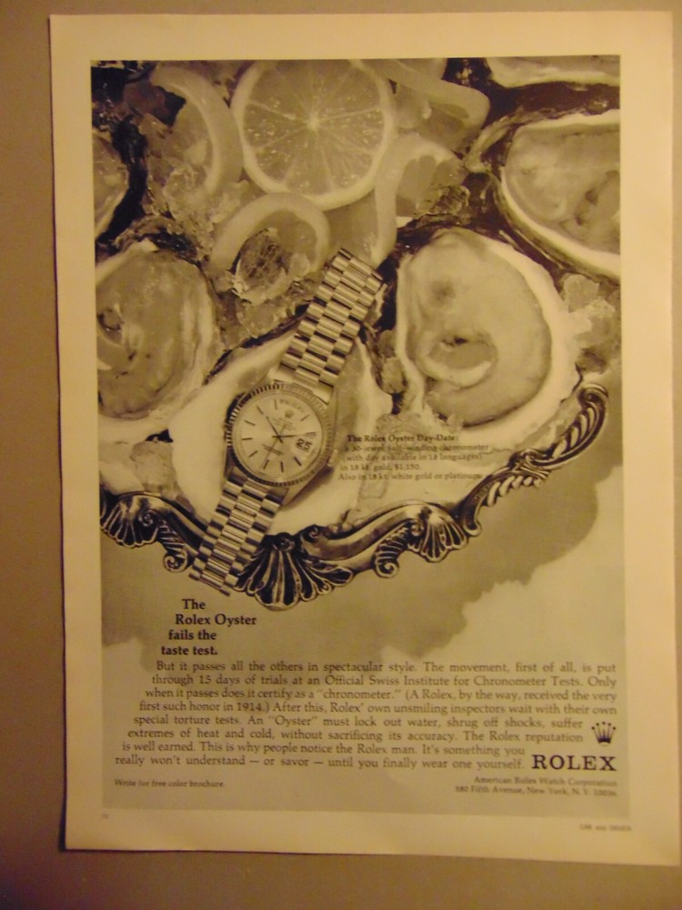 1971 Rolex Oyster Day Date Vintage Watch Print Ad