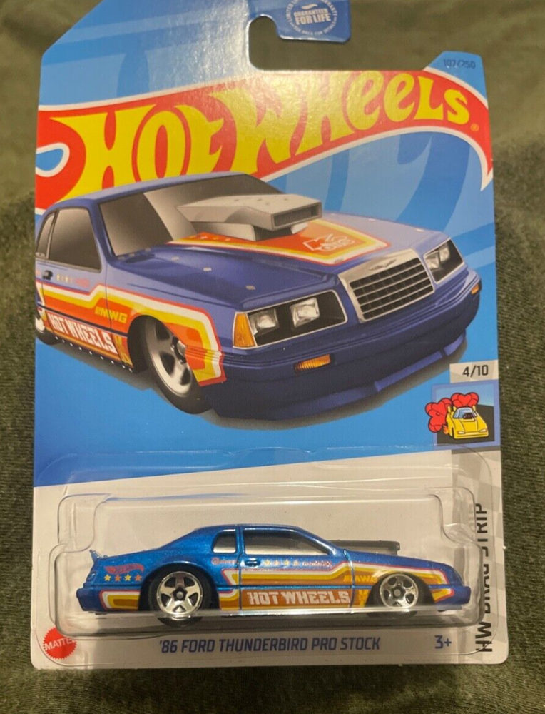 2023 Hot Wheels 107/250 HW Drag Strip 4/10 ‘86 Ford Thunderbird Pro Stock Blue