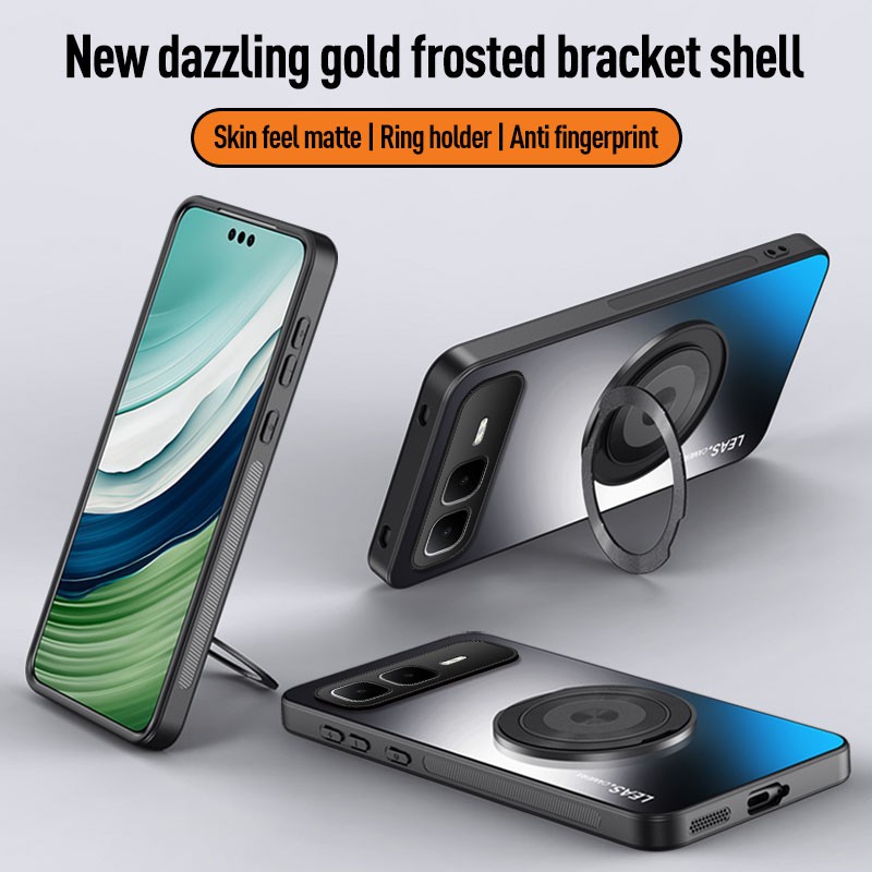 Infinix Smart 10 Plus Magnetic Ring Holder Stand Case Cover Hybrid