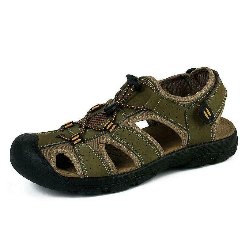 Men's Breathable Slip-On Fisherman Sandals Closed Toe Sport Shoes