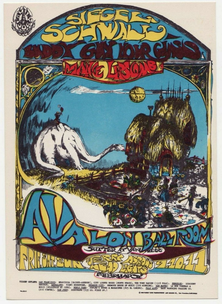 Buddy Guy 1968 Avalon Ballroom Postcard FD 105 Near Mint