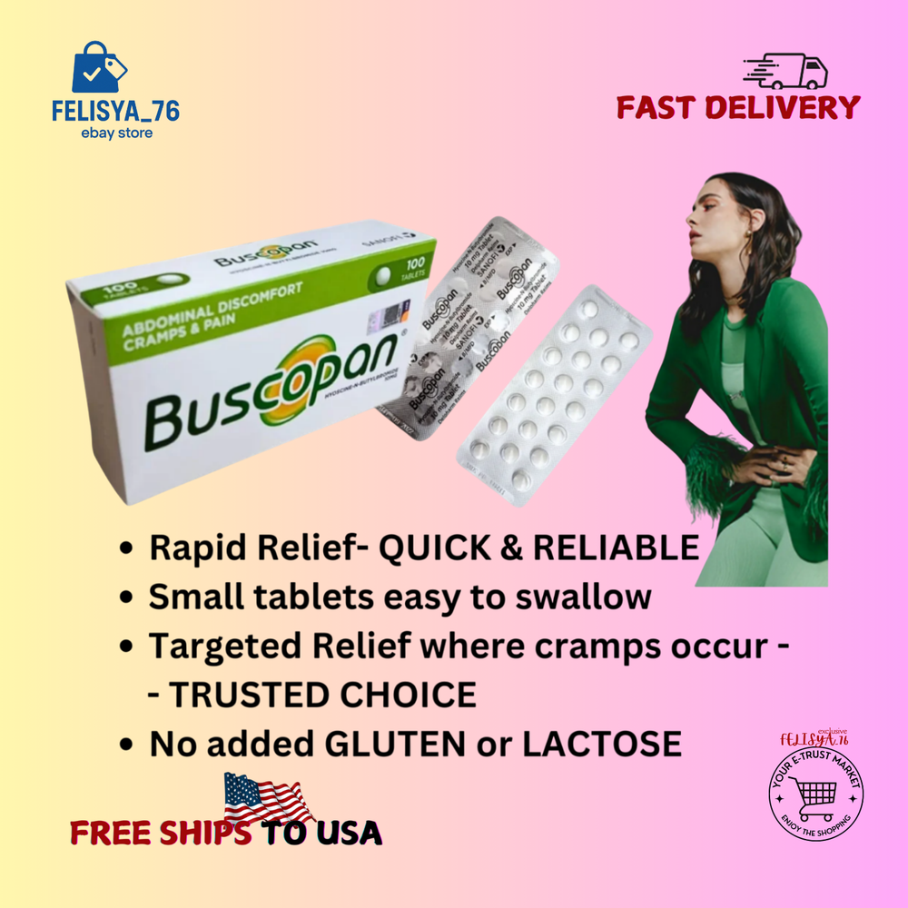 10mg 100 tablets Irritable Stomach Discomfort Cramps Pain Relief Free Shipping