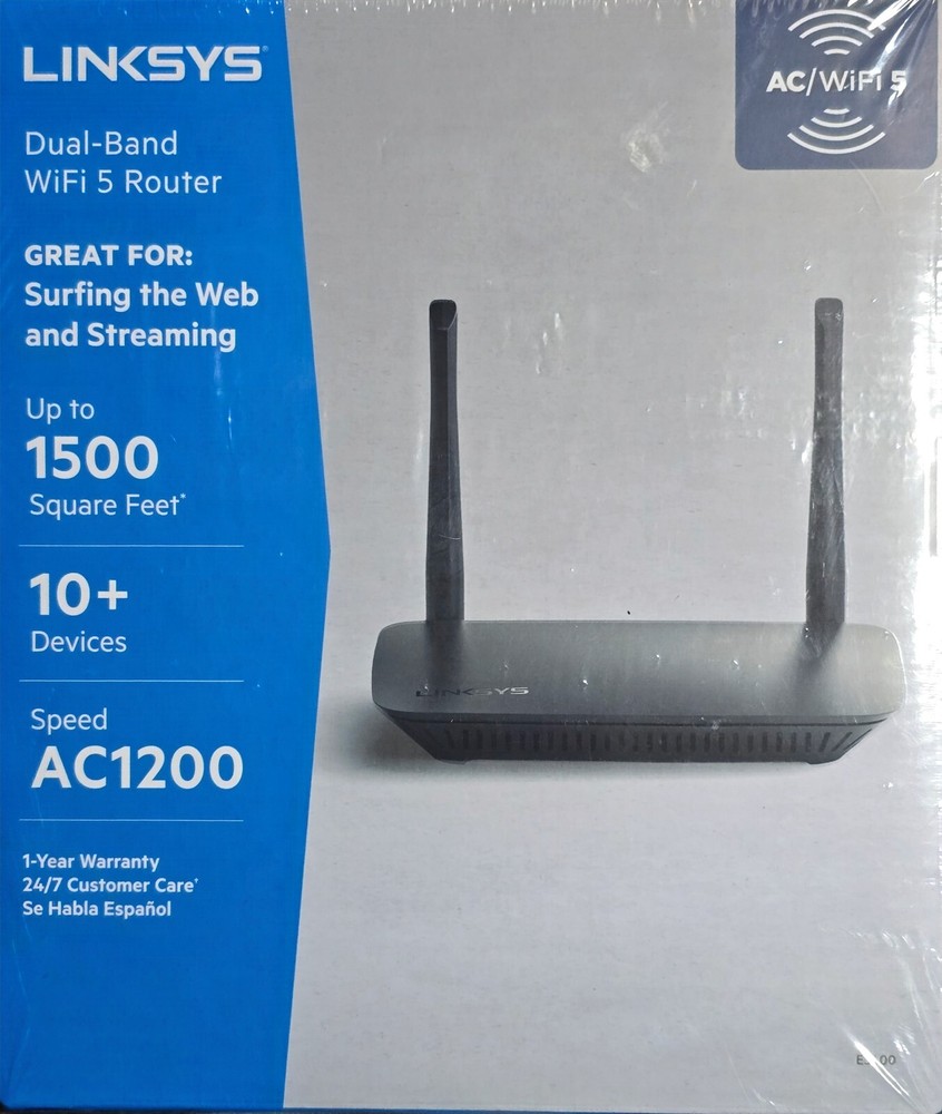 Linksys Dual-Band WiFi 5 Router New AC1200