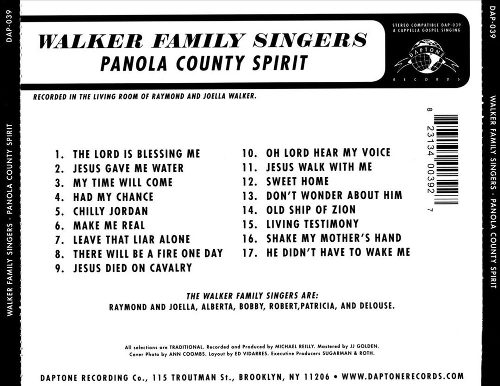Panola County Spirit CD by Walker Family Singers 2016