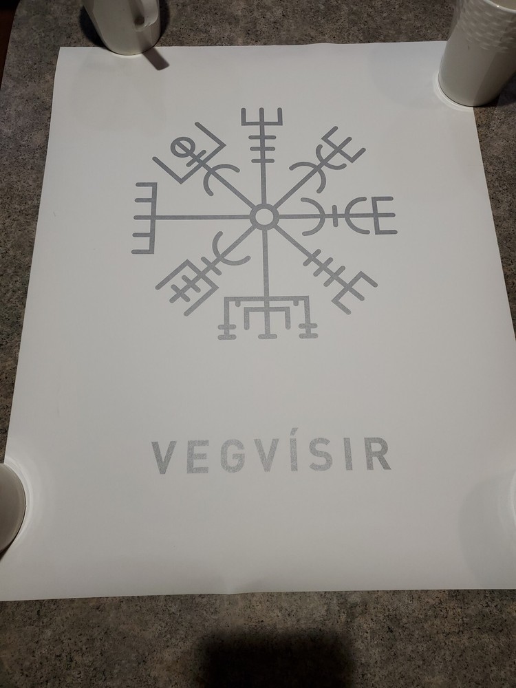 Wall Art Rolled Poster Vegvisir Viking Wall Art Vikings Compass 16