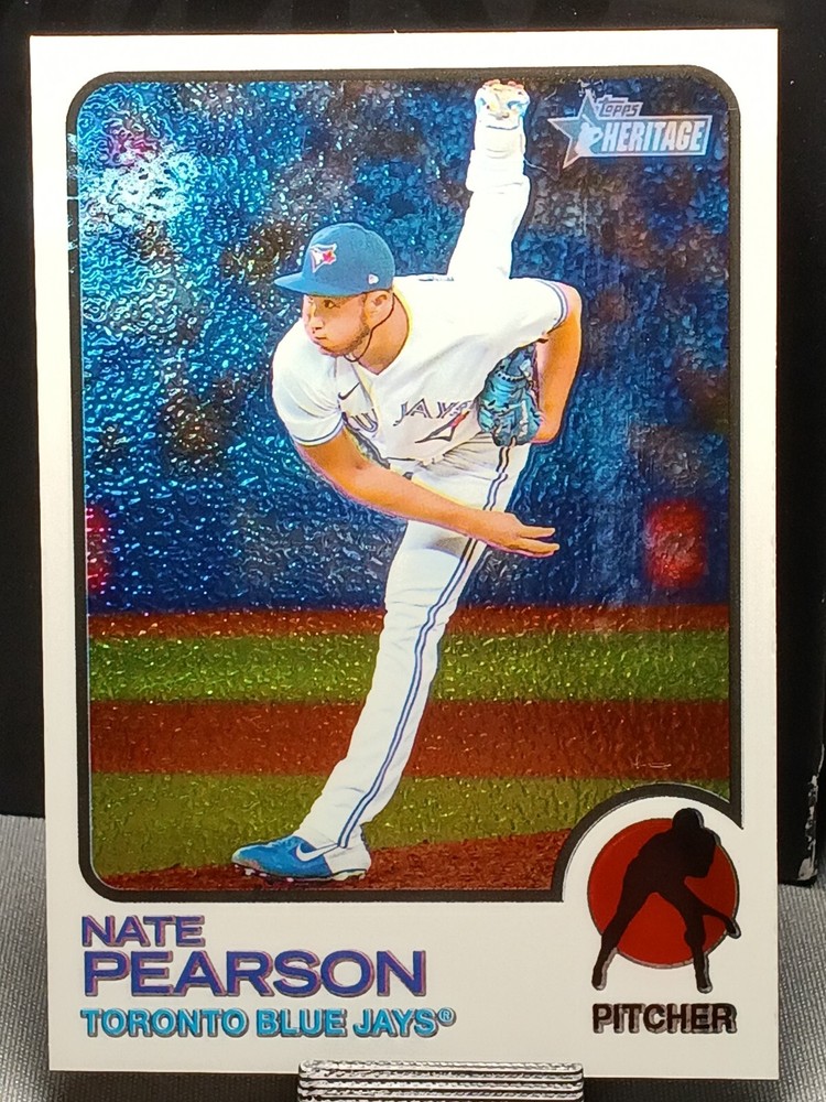 2022 Topps Heritage High Number Nate Pearson White Chrome /999 Blue Jays #582