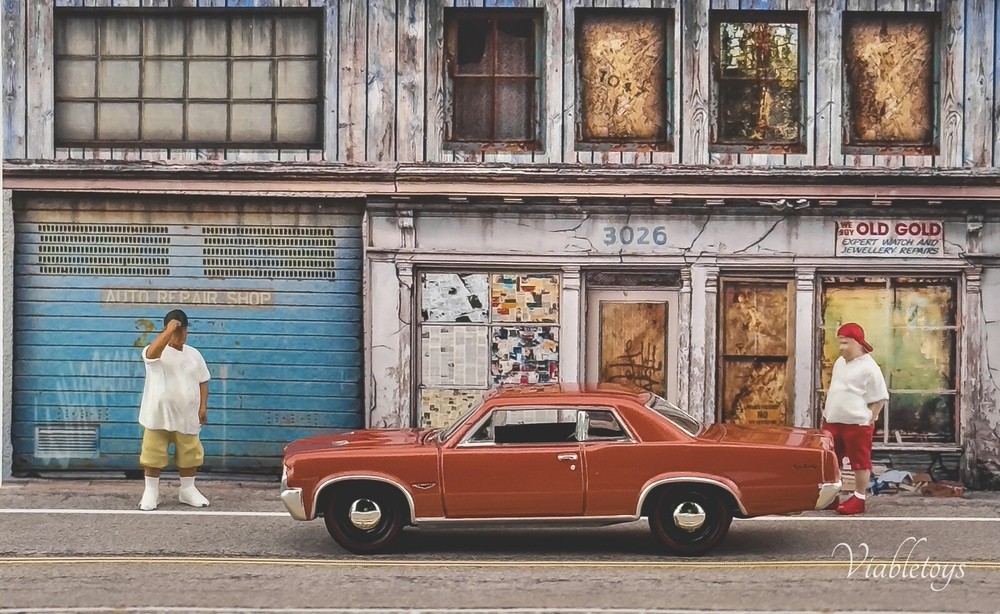 1/64 Scale Paper Pop Up Photo Prop Display Diorama For Diecast Vehicles Handmade