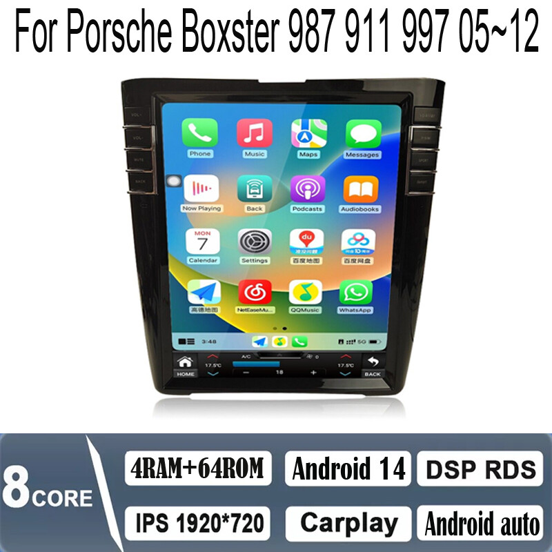 12.1''Android Navigation Car Gps Stereo Radio For Porsche Boxster 987 911 997