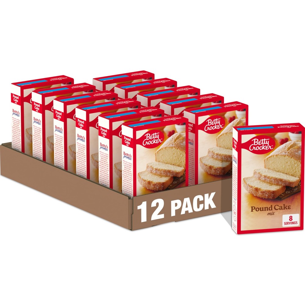 Betty Crocker Pound Cake Mix, 16 oz. (Pack of 12) 16 Ounce 12), No