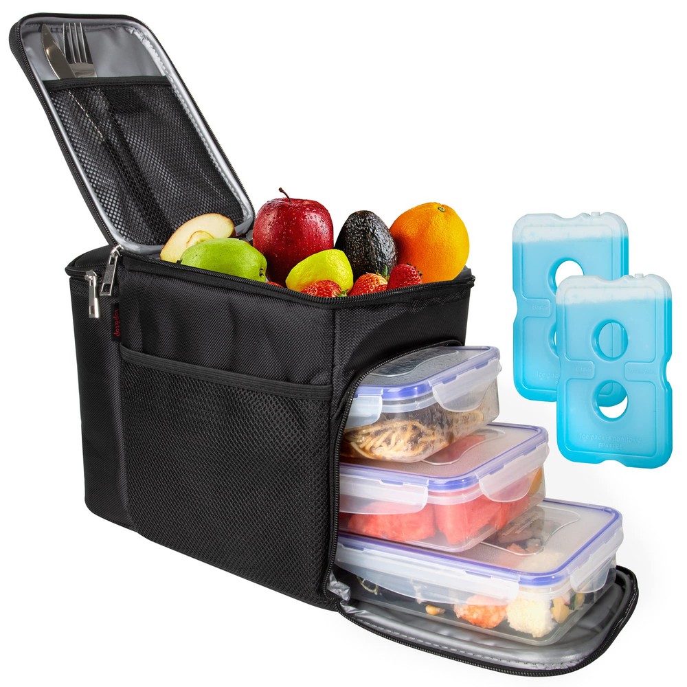 Top&Top Insulated Lunch Box Set and Cooler Bag for Men, Women (Tote Lunch Bag...
