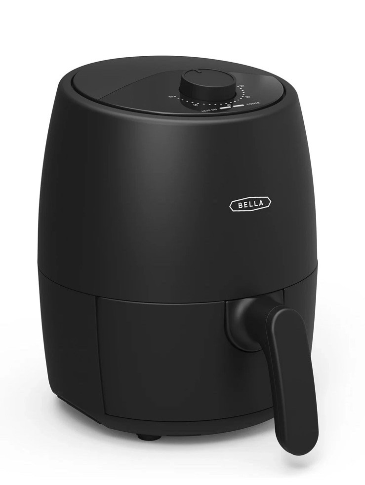 New Bella 2 Qt. Electric Air Fryer 1200 Watt Dishwasher Safe Non Stick