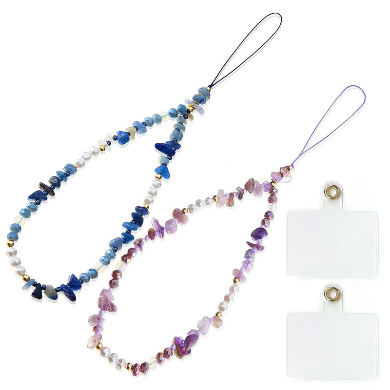 Creative Colorful Gravel Mobile Phone Chain Women Girls Acrylic Anti-Lost QIN