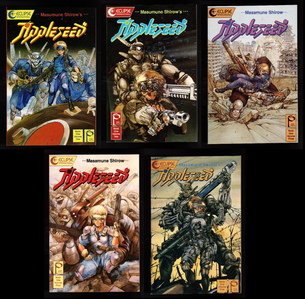 APPLESEED BOOK ONE: VOLUME #1-5 FULL 9.4/9.6 NM/NM+ AVG ECLIPSE 1988 SHIPS FREE!