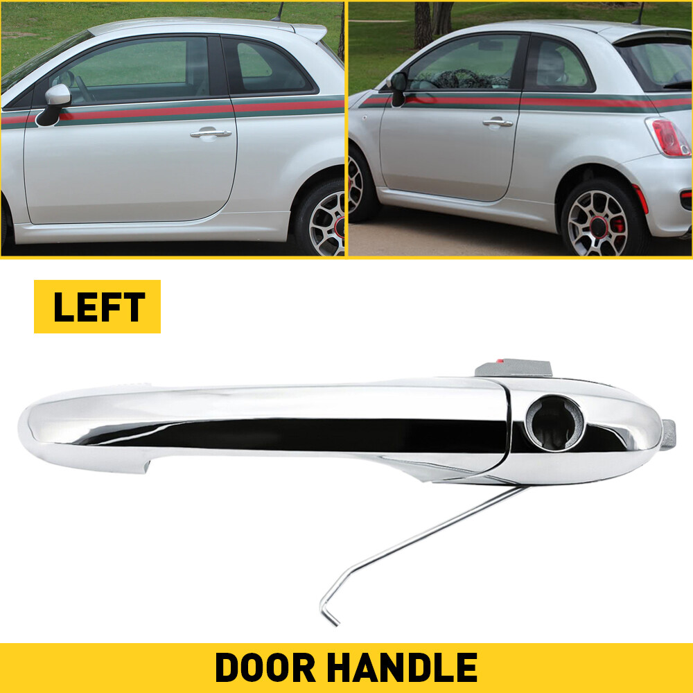 Front Exterior Outside Handle LH Driver Chrome Door Side for Fiat 500