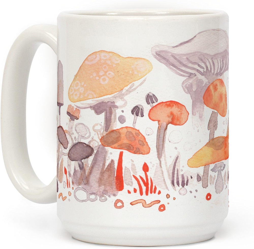 Taza de café Mushroom - Tazas de café únicas para amantes del café, impresión a doble cara C