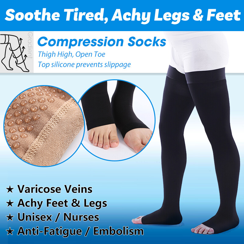 Compression Stockings 23-32 mmHg Men Women Medical Support Edema Swelling Socks
