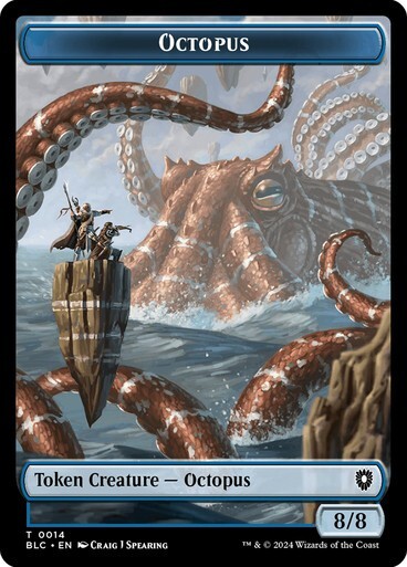 Octopus | Rabbit Double Sided Token [Bloomburrow] MTG