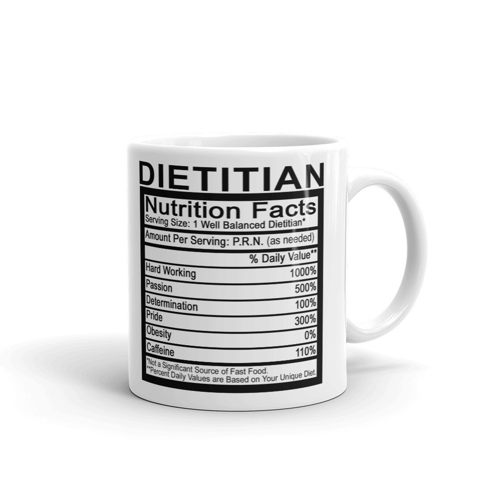 Registered Dietitian Nutrition Facts Coffee Tea Ceramic Mug Office Work Cup Gift