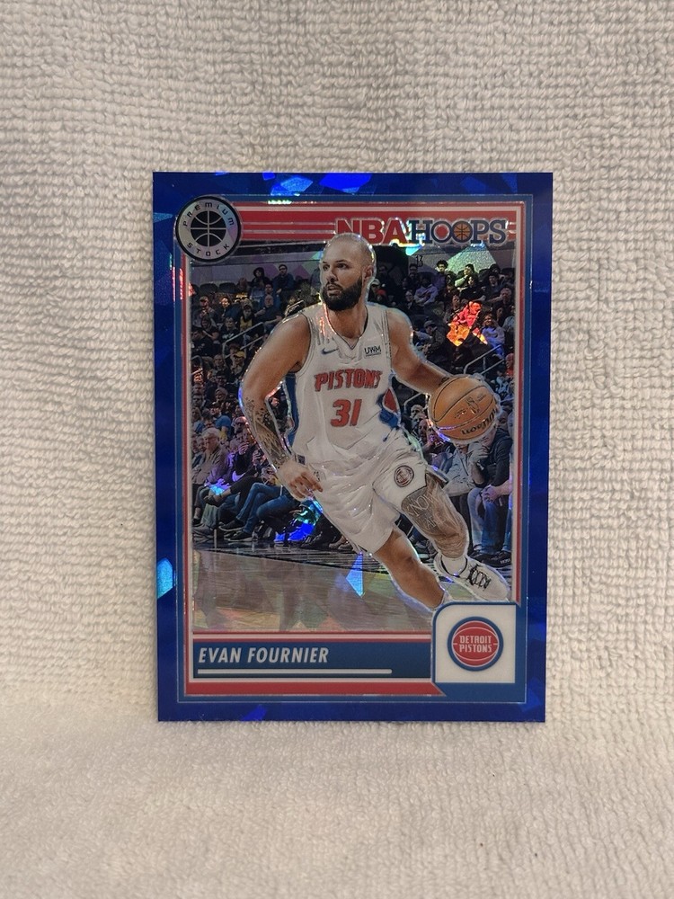 Aros de la NBA Evan Fournier 2023-24 Stock Premium #194 Blue Ice Prizm/99