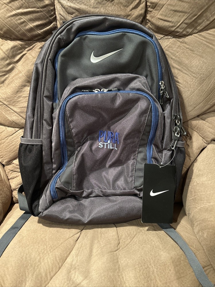 Nike Pura Still Backpack Brand New 3 Compartments 2 Side Pockets