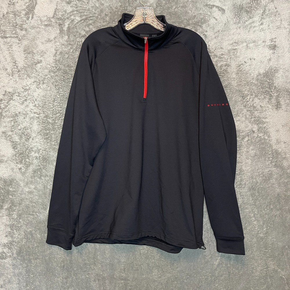Dunning Golf Sweater Mens Performance Long Sleeve 1/4 Zip Pullover Lightweight L