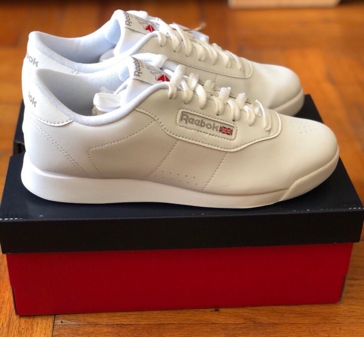 Reebok Princess Classic Women's Athletic Sneaker White Training Shoes Size 9