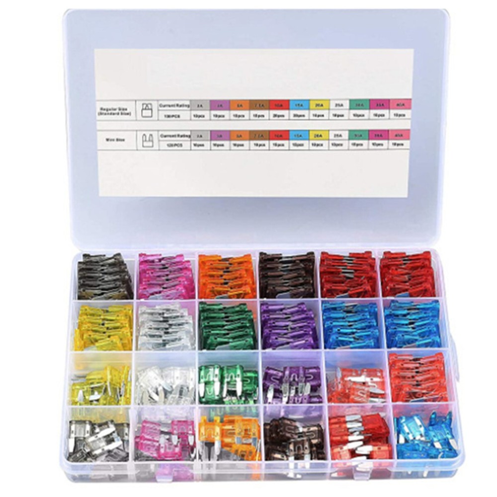Car Automotive Standard Mini Size Fuses Auto Blade Fuse Assortment Kit 250PCS