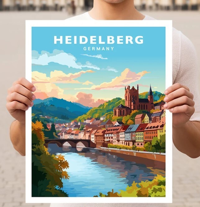 Heidelberg Germany Travel Wall Art Poster Print