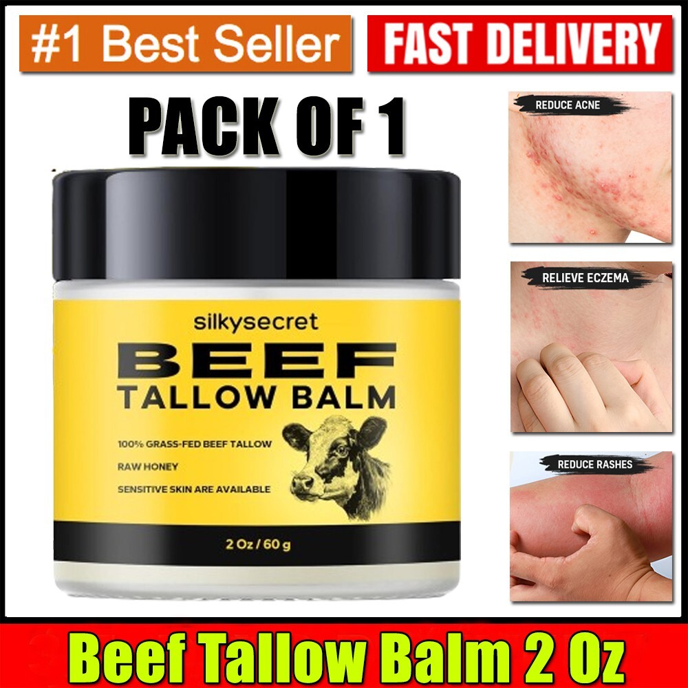 Organic Grass-Fed Whipped Beef Tallow Balm for Skin 60 gm