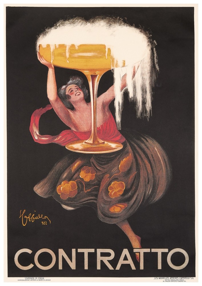 Leonetto Cappiello, c.a. 1970s - CONTRACT - Advertising vintage posters