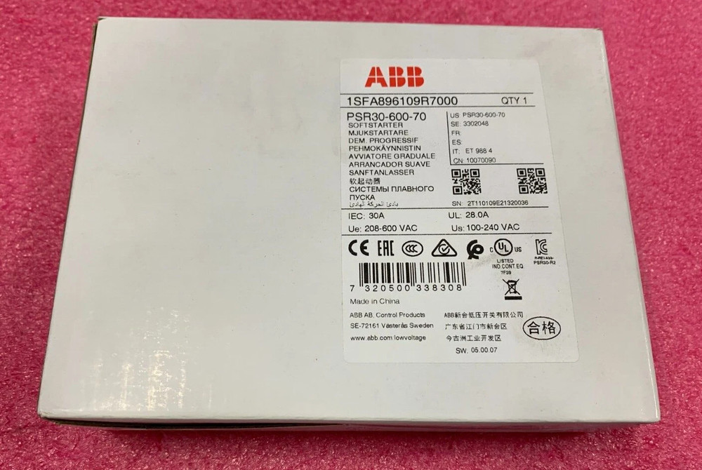 1PCS ABB PLC PSR30-600-70 1SFA896109R7000 SOFT STARTER 30A