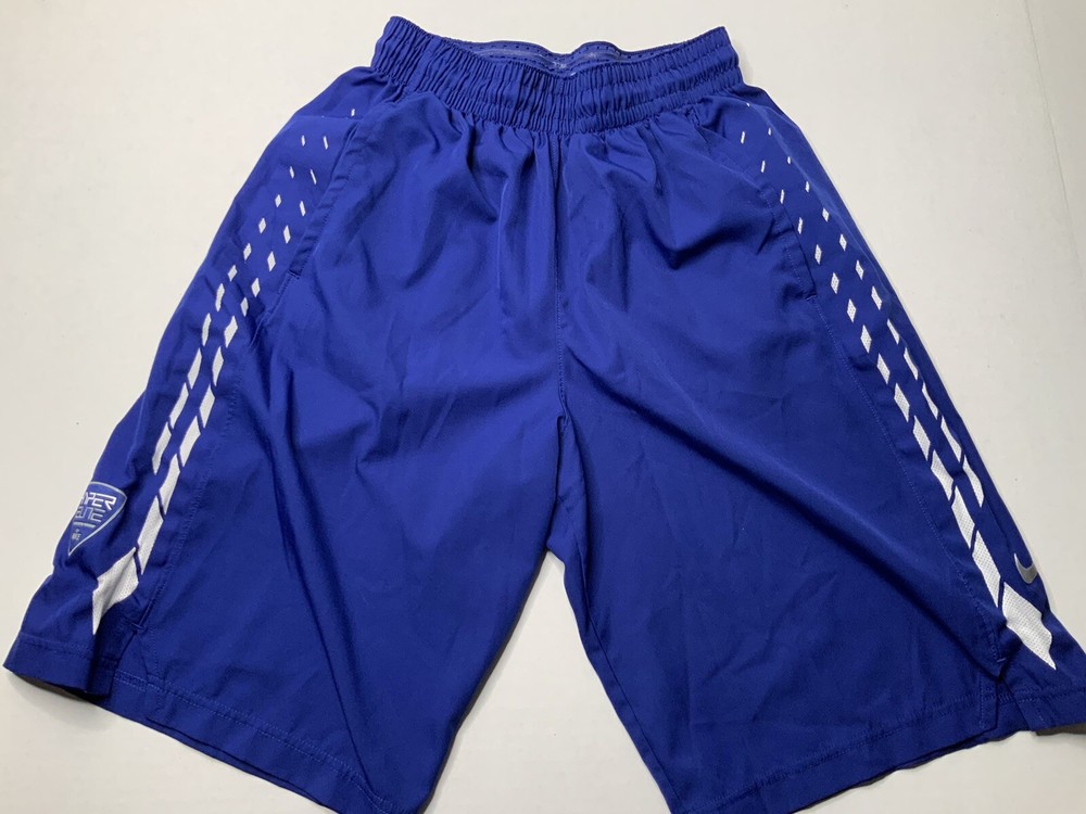 Hyper Elite Nike Blue Basketball Shorts 545475 Small Pockets