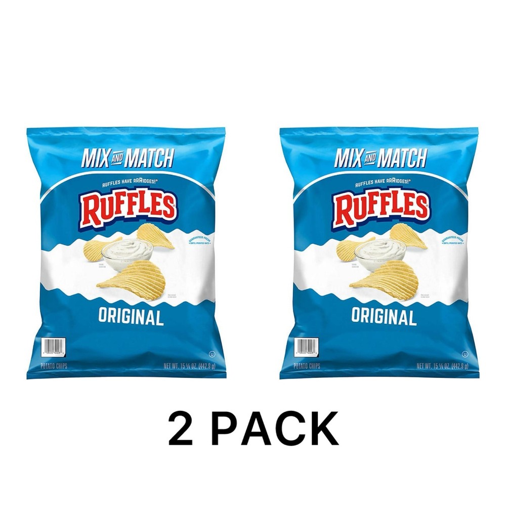 2 Pack Ruffles Original Potato Chips 15.625 oz with Free Delivery
