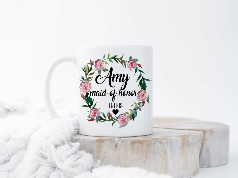 Custom Maid Of Honor Mug Bridal Party Gifts Maid Of Honor Gift Bridesmaid