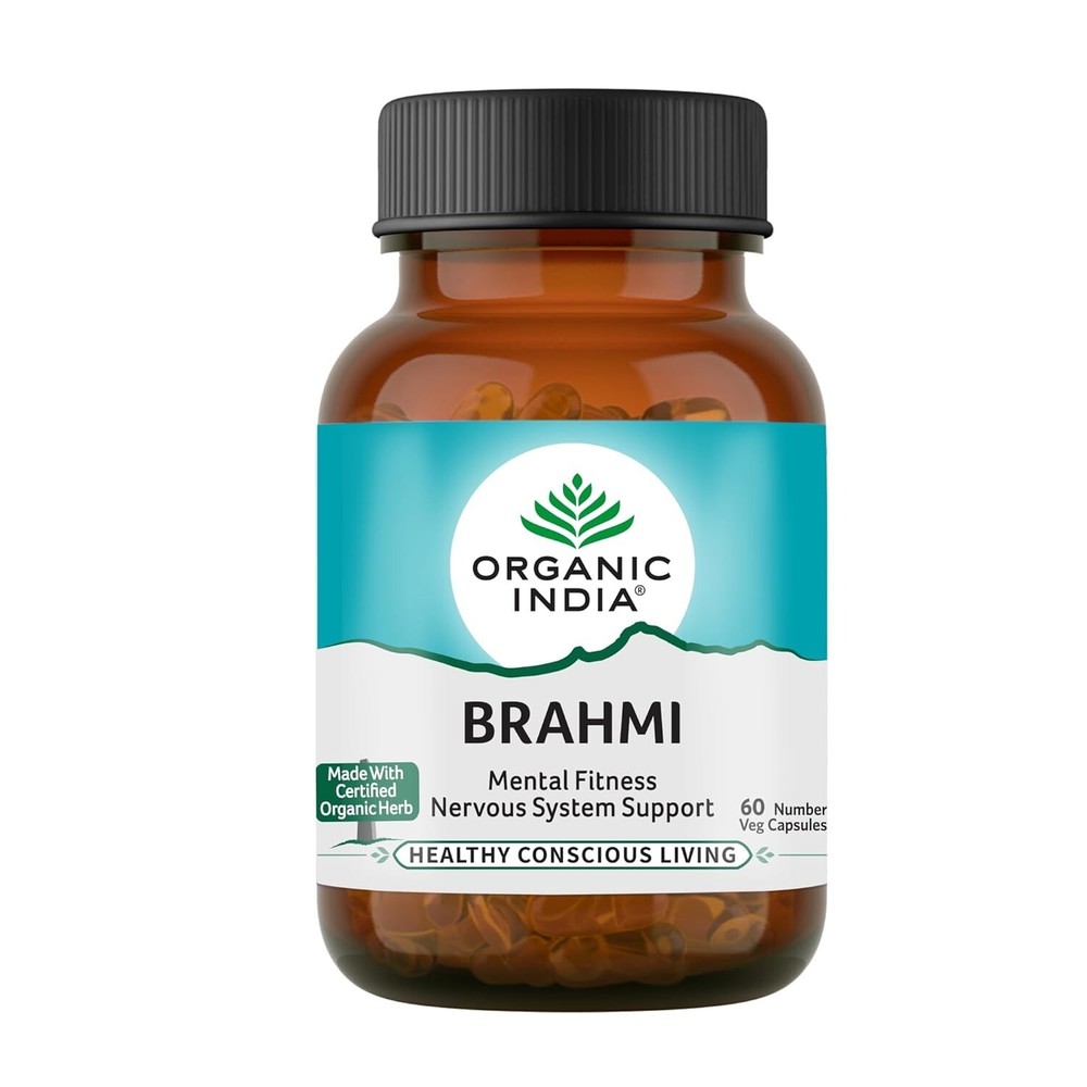 ORGANIC INDIA Brahmi 60 N Veg Capsules for Mental Fitness with Free Shipping