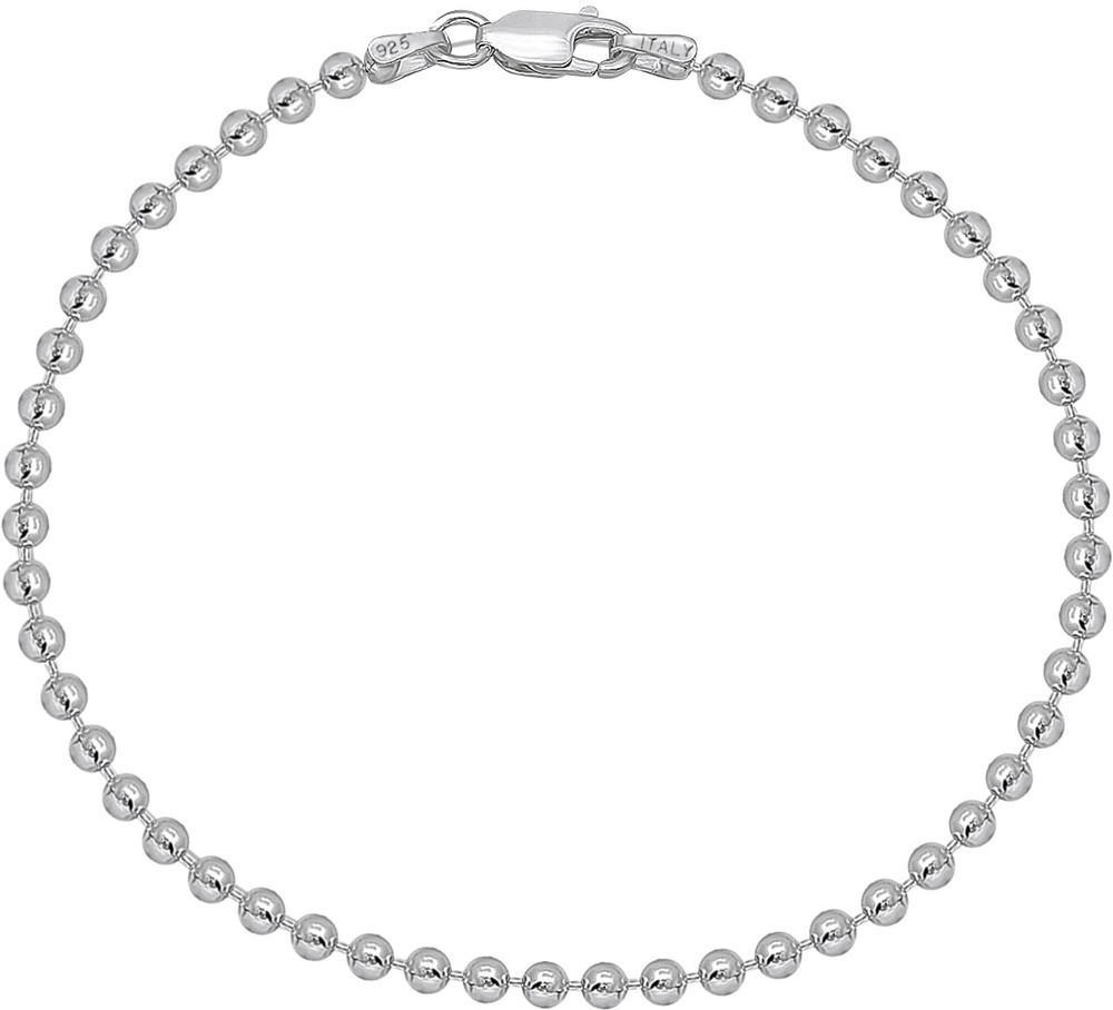 925 Sterling Silver Italian Figaro Rope Herringbone Curb Ball Bead Chain