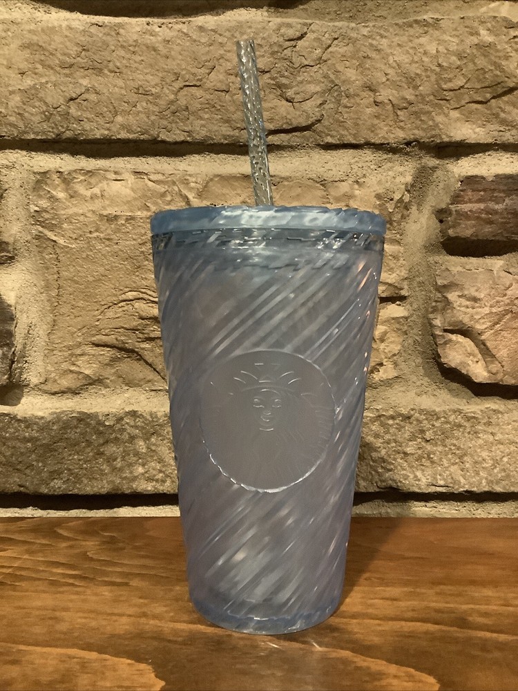 Starbucks Summer 2024 Light Blue Swirl 16 oz Grande Cold Tumbler