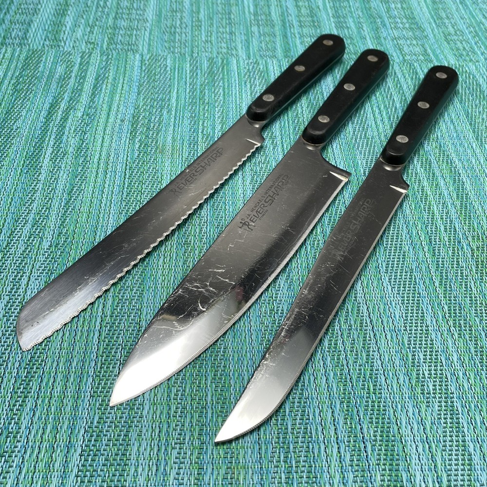 3 JA Henckels International Eversharp Knives Japan Bread Chef Slicer Carve Japan