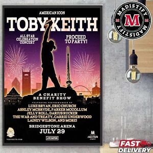 American Icon Toby Keith Charity Benefit Show 2024 at Bridgestone Arena Poster