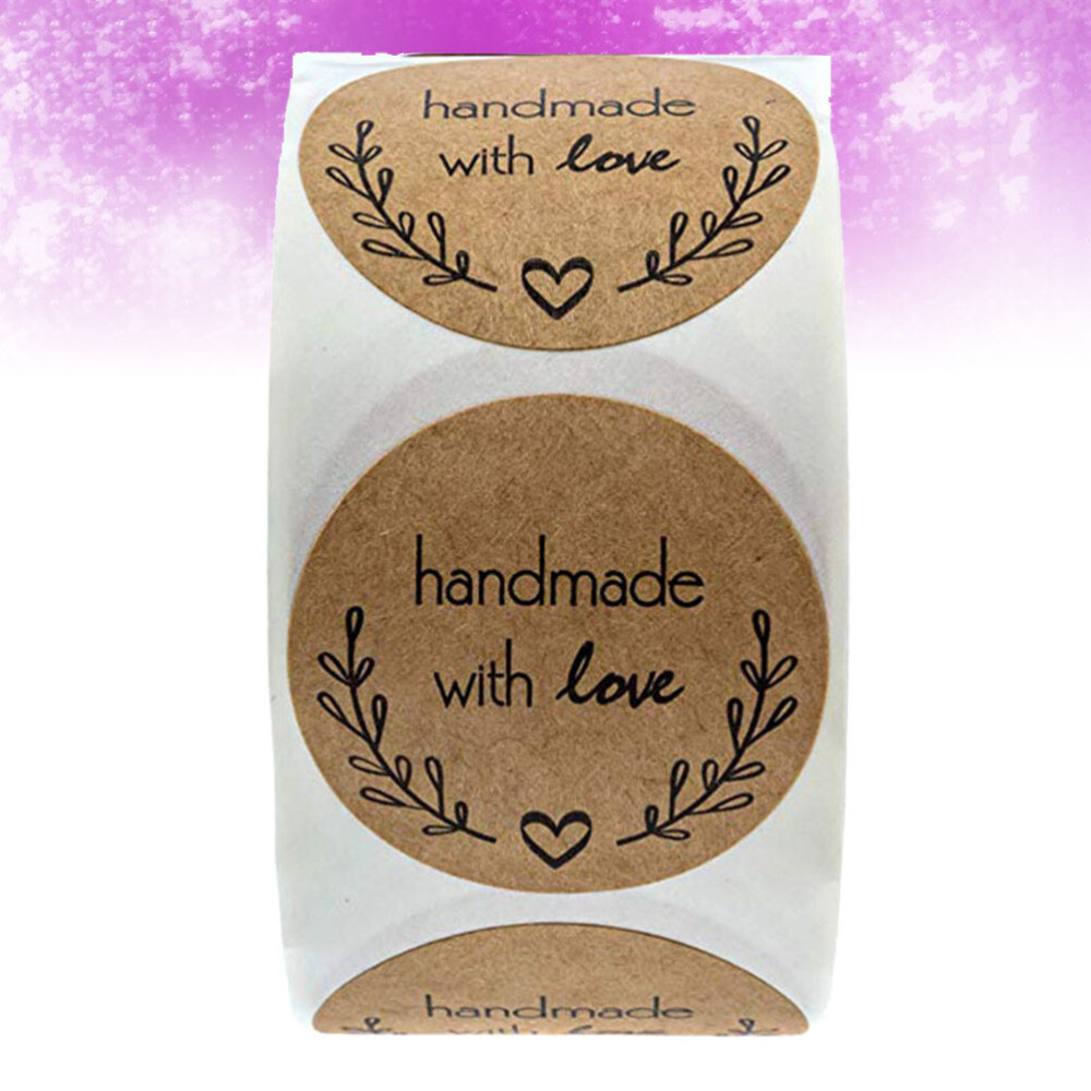 Glossy Sticker Paper Packaging Stickers Removable Round Scrapbook