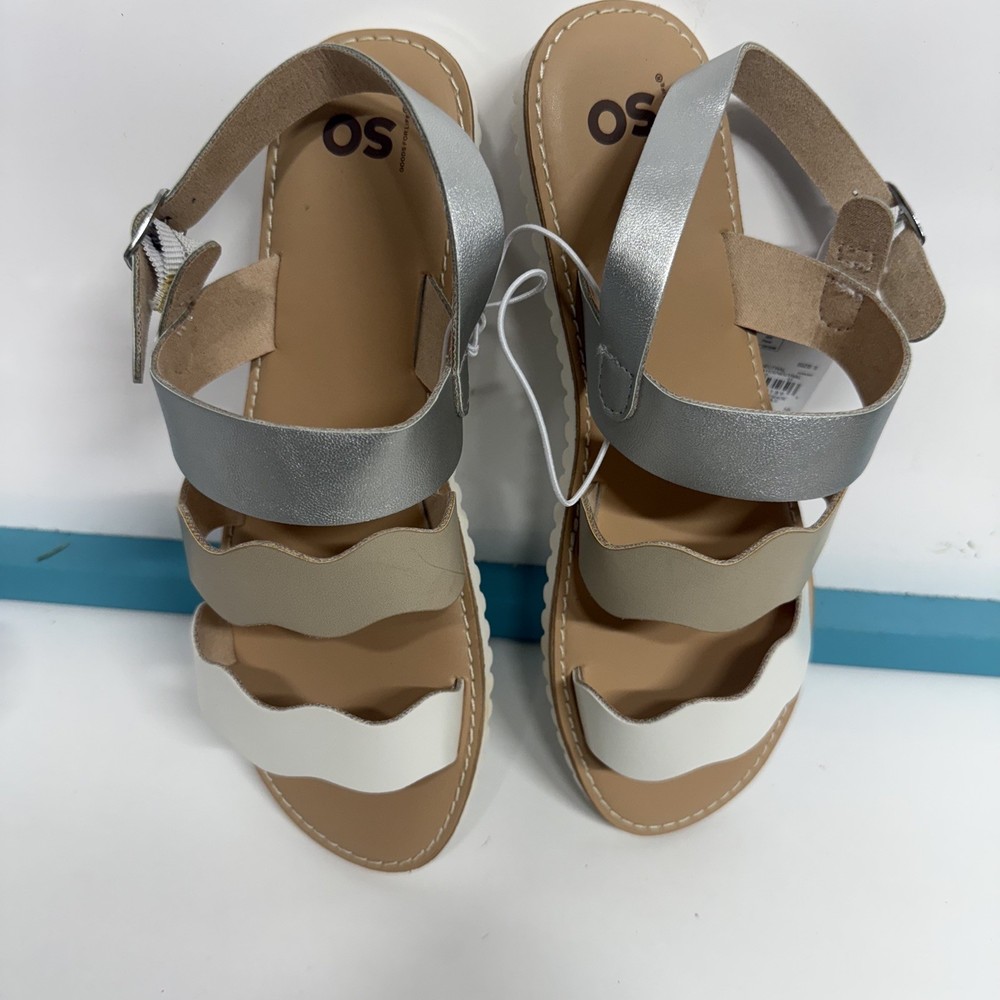 SO Girls Grayce neutral Sandals Size 5 New with Tags Free Shipping