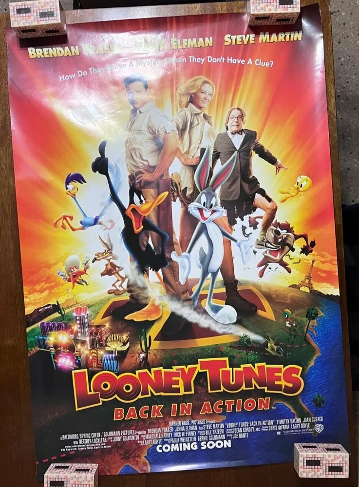 Vintage Looney Tunes Back In Action 2003 Rolled Movie Poster Unframed