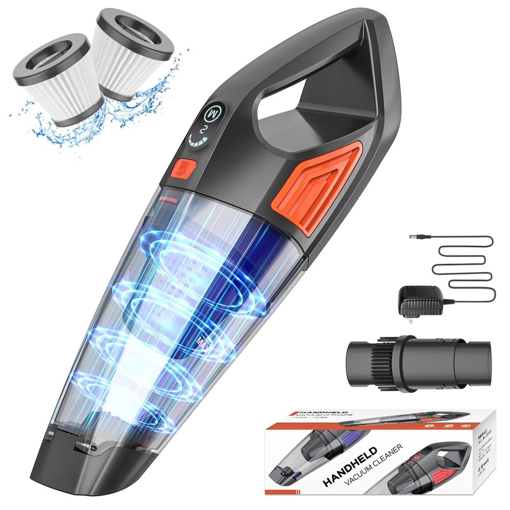 Cordless Handheld Vacuum for Car Rechargeable Dust Buster with Large Capacity