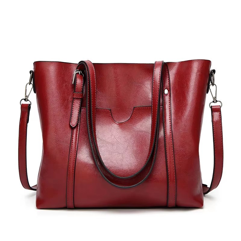 Women Large PU Leather Tote Bag Shoulder Crossbody Shopper Handbag Zipper