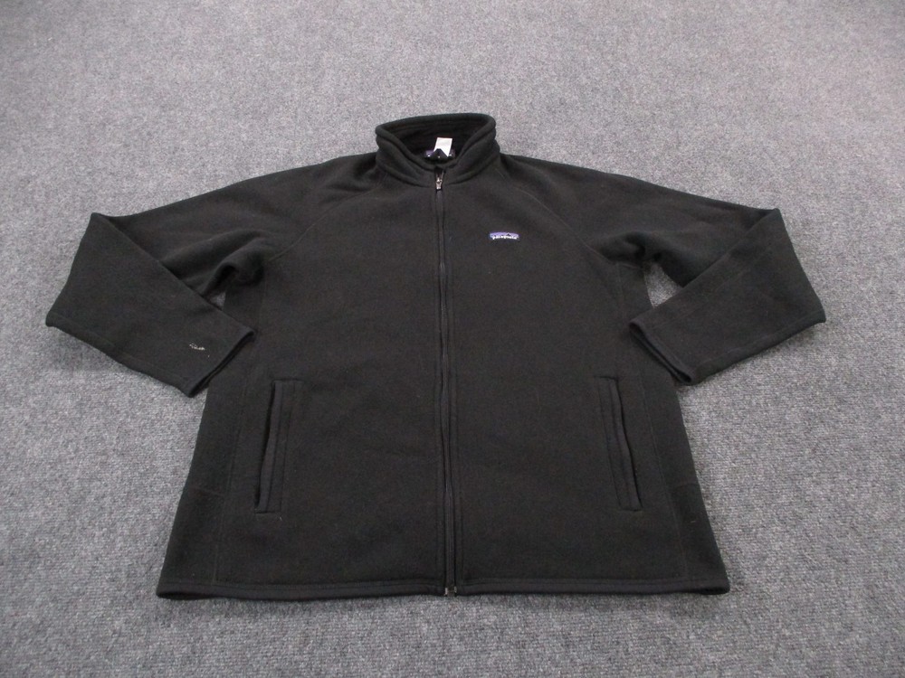 Patagonia Jacket Men L Black Better Sweater Fleece Jumper Hiking Camping