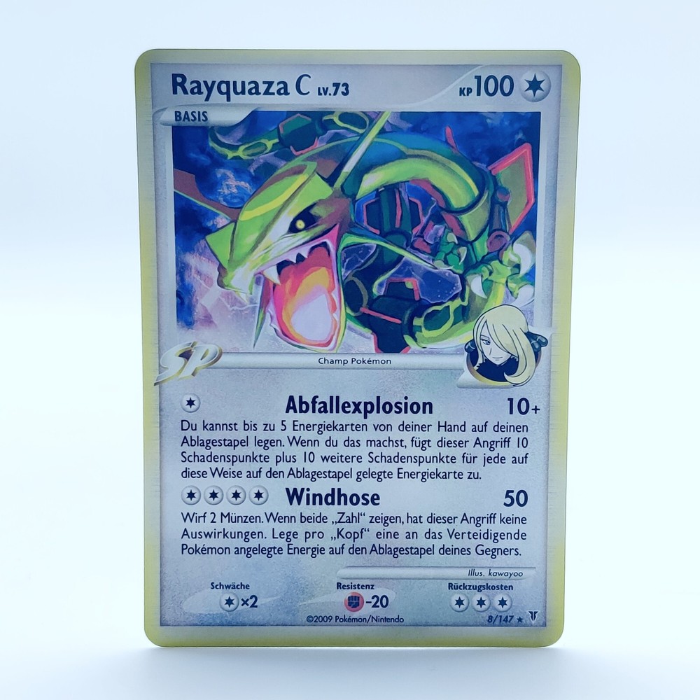 Pokemon TCG Karte - Rayquaza C - 8/147 - Holo Deutsch - Platin Ultimative Sieger