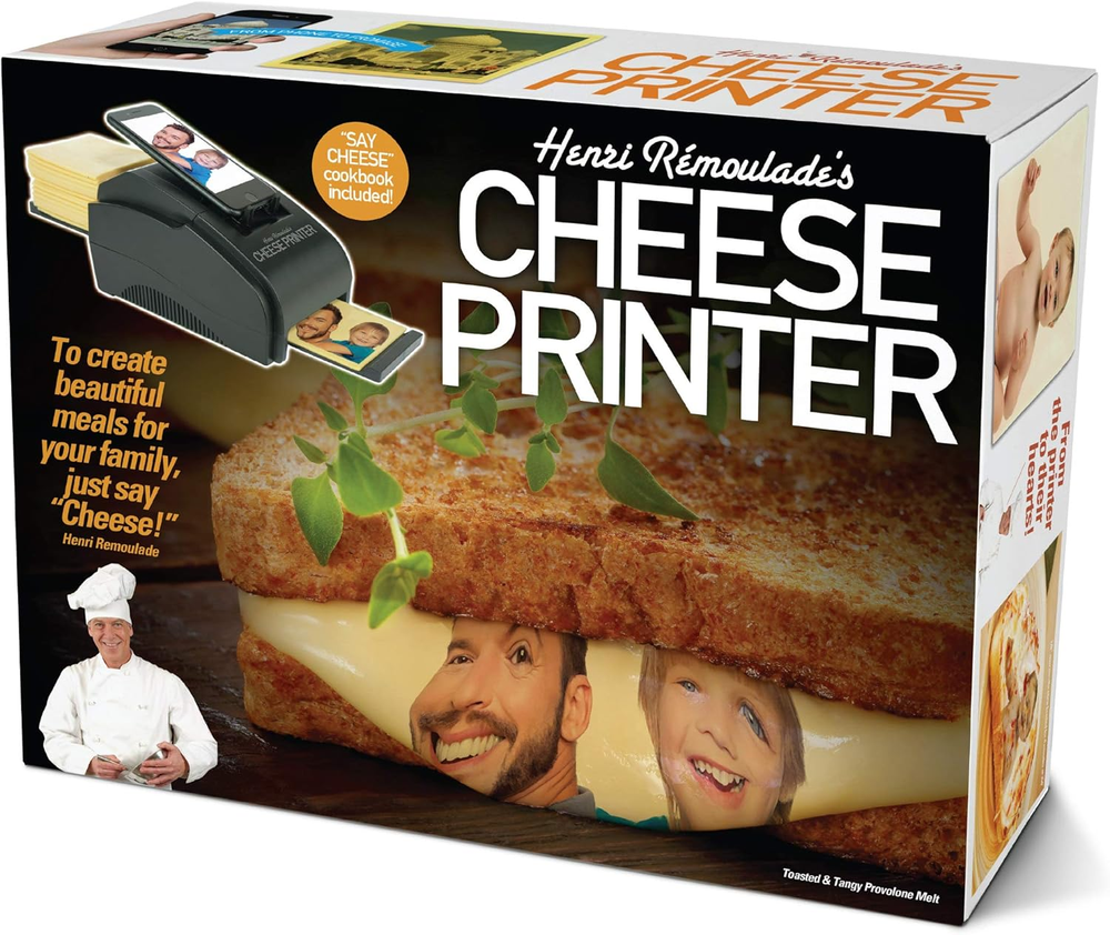 Fake Cheese Printer Prank Gift Box for Hilarious Birthday Gag Wrapping