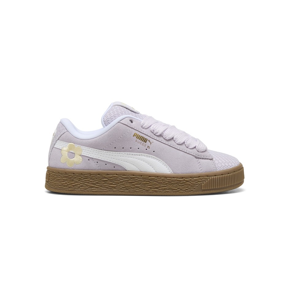PUMA Suede Xl Summer Feels Lace Up  Youth Girls Purple Sneakers Casual Shoes 401